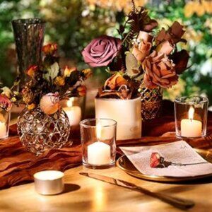 Letine 18-Pack Votive Candle Holders - Clear Glass Tea Light Holders - NWOT